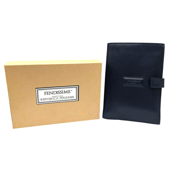 Fendissime by Fendi Wallet Organizer NEW Vintage in Box Womens Dark Navy Blue
